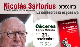 Nicols Sartorius presenta en Cceres su ltimo libro La democracia expansiva